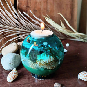 Carribean Blues - Ball Tea Light Votive (Compact)