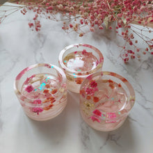 Load image into Gallery viewer, Coral Floral Tea Light Votive Set