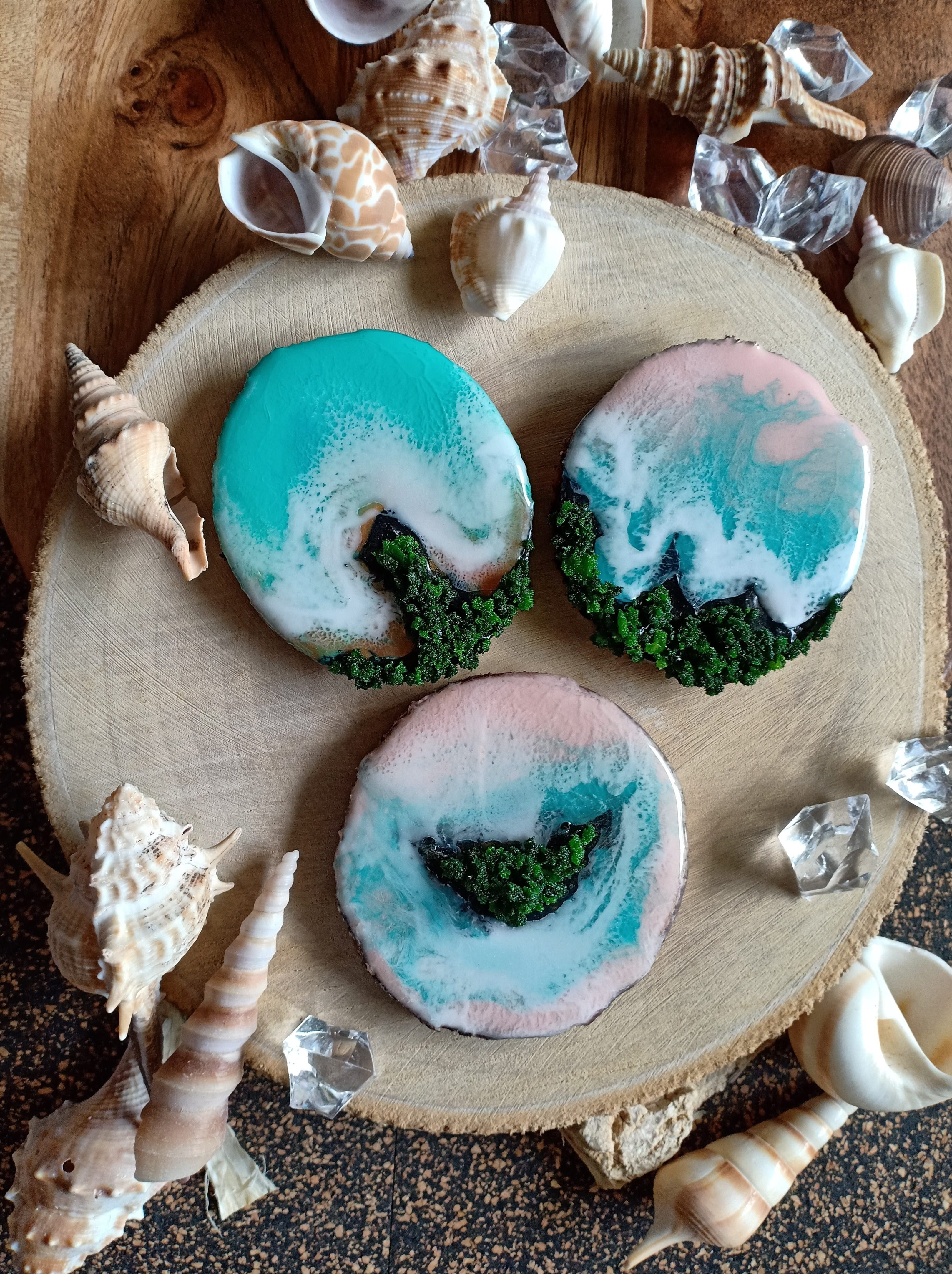 Bahamas - Pastel 3D Beach Magnet (Set of 1)