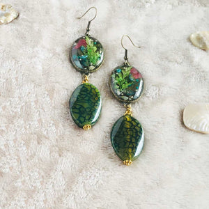 Green Flutter - Earrings, Vintage Archives Collection