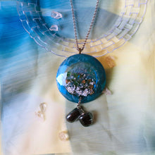 Load image into Gallery viewer, Pensive - Statement Pendant Necklace (With semi-precious crystals)