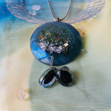 Load image into Gallery viewer, Pensive - Statement Pendant Necklace (With semi-precious crystals)