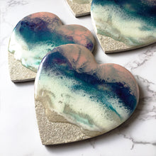 Load image into Gallery viewer, Little Tulum Hearts - Compressed Wood Coasters (Set of 4)