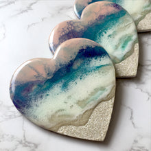 Load image into Gallery viewer, Little Tulum Hearts - Compressed Wood Coasters (Set of 4)
