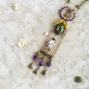 Amethyst Alchemy - Statement Necklace, Vintage Archives Collection