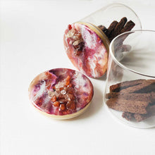 Load image into Gallery viewer, Luxe Cashmere - Glass Cookie Jar Set, 1 Pair (With Natural Crystals)