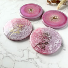 Load image into Gallery viewer, Blushing Away - Epoxy Cast Coasters (Set of 4)
