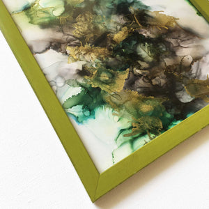 Emerald Effervescence - Original Handpainted Framed Wallart