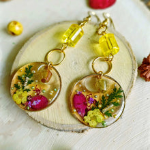Load image into Gallery viewer, A Little Sunshine, Dried Flower Earrings -  Spring Fiesta