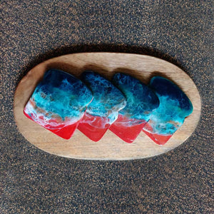 The Shark Bay - Compressed Wood Coasters (Set of 4)
